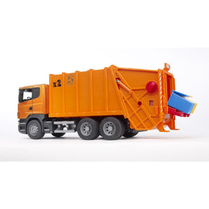 Giant Orange Garbage Truck