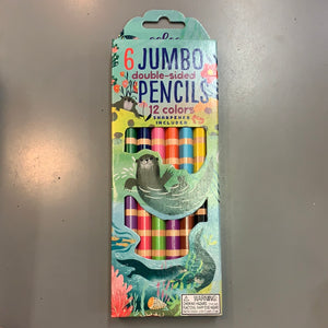 6 Jumbo double-sided colored pencils