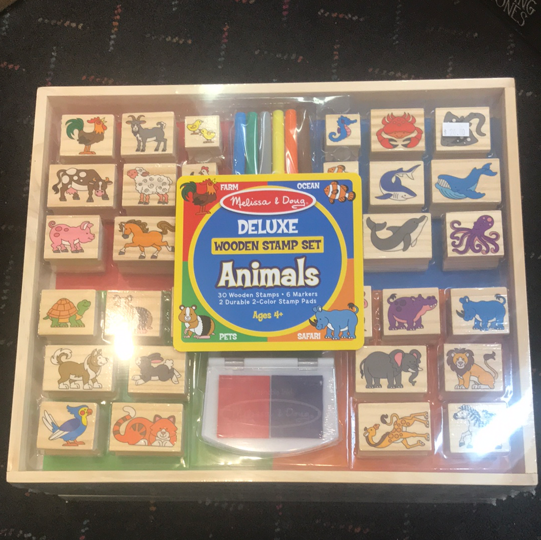 Deluxe Wooden Stamp Set - Animals