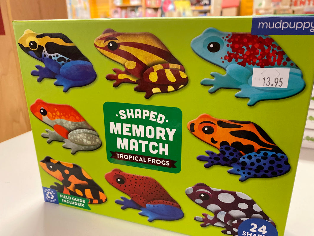 Tropical Frogs Shaped Memory Match