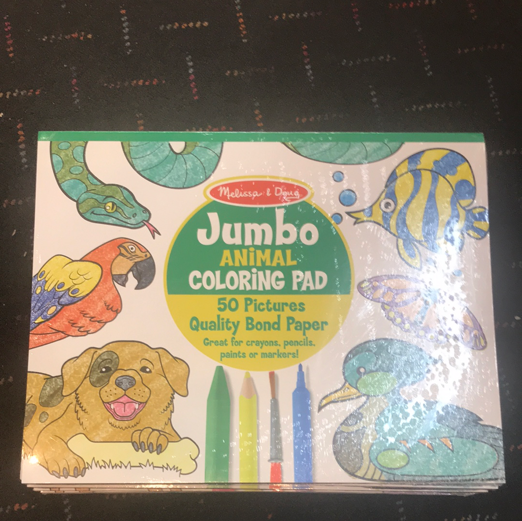 Jumbo Animal Coloring Pad