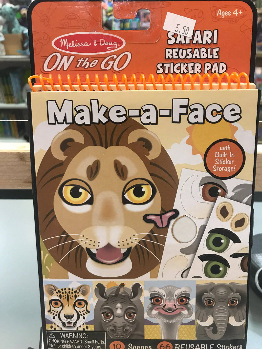 Melissa & Doug - Make a Face Safari Sticker Pad