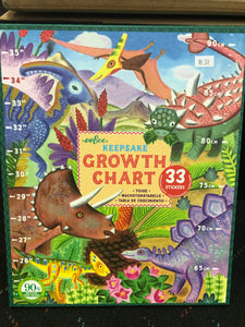 eeBoo - Grow Like A Dinosaur Keepsake Growth Chart
