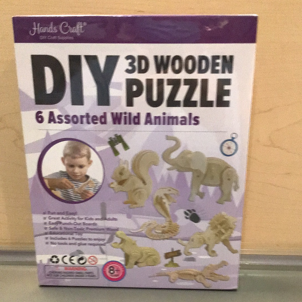 DIY 3D wooden puzzles - Wild animals