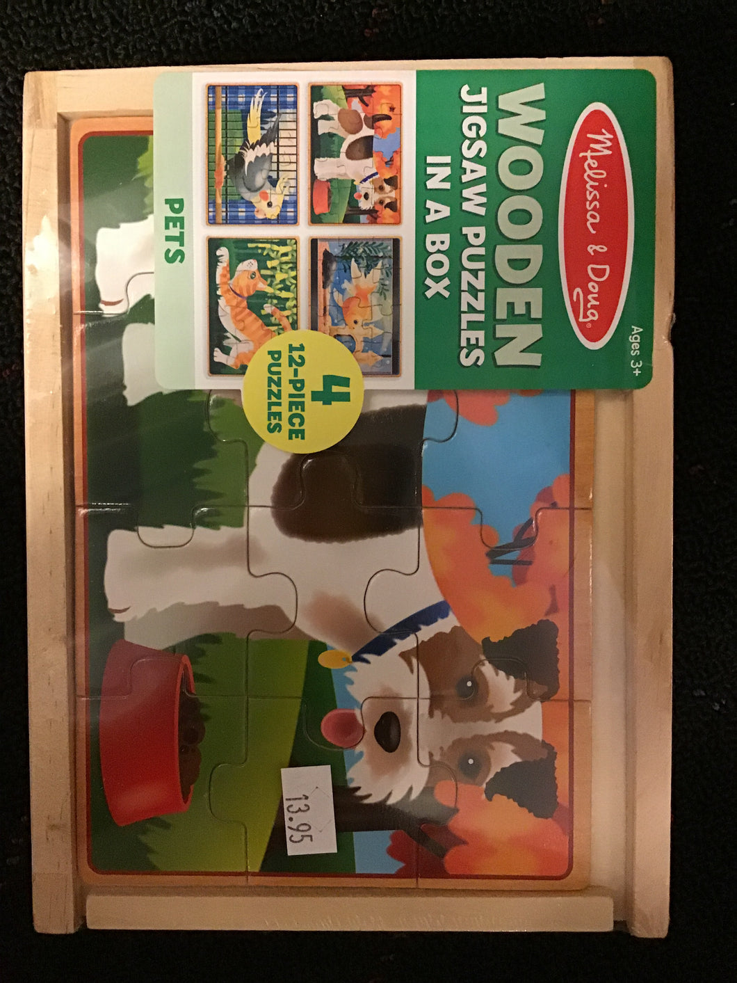 Melissa and Doug 4 jigsaws in a box Pets