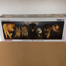 Load image into Gallery viewer, Big Cats- panoramic puzzle
